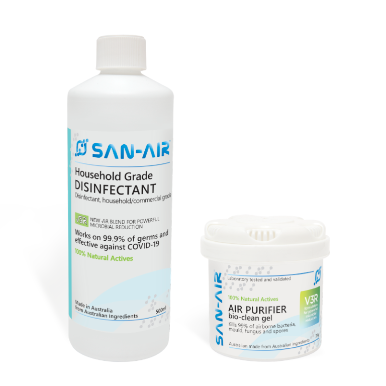 SANAIR V3R Air Purifier Gel 75g & SANAIR V3R Surface Disinfectant
